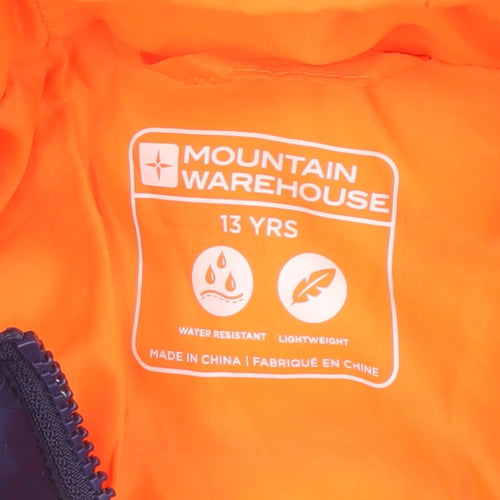 Mountain Warehouse Boys Blue Puffer Jacket 13 Yrs with Hood