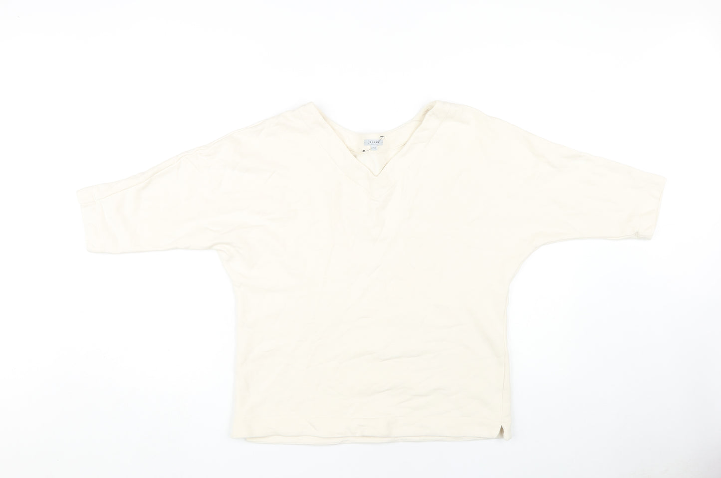 Jigsaw Women's Ivory V-Neck 3/4 Sleeve Top
