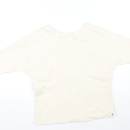 Jigsaw Women's Ivory V-Neck 3/4 Sleeve Top