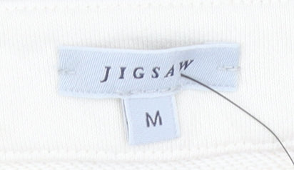 Jigsaw Women's Ivory V-Neck 3/4 Sleeve Top
