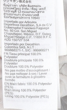 Decathlon Women's White Hooded Rain Coat Jacket L