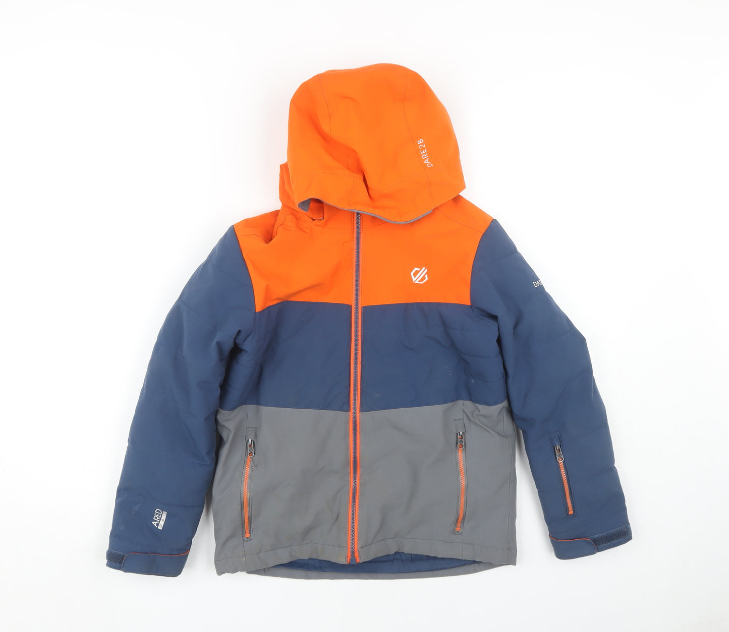 Dare2B Boys Puffer Jacket 7-8 Years Colourblock Hooded