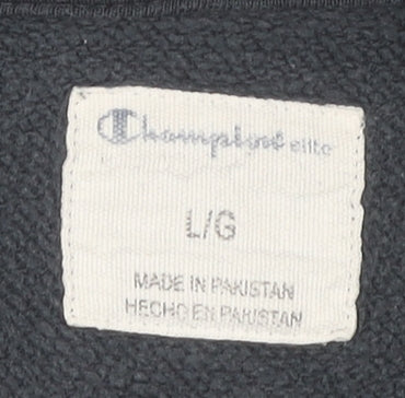 Champion Men's Grey Pullover Hoodie Size L