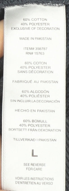 Champion Men's Grey Pullover Hoodie Size L