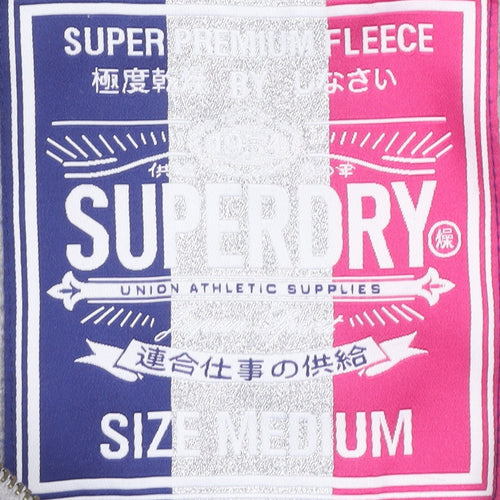 Superdry Women's Grey Full Zip Hoodie, M, Casual, Logo