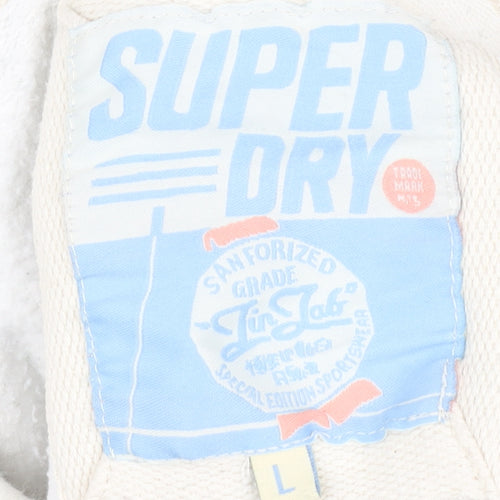 Superdry Men's White Graphic Pullover Hoodie - L