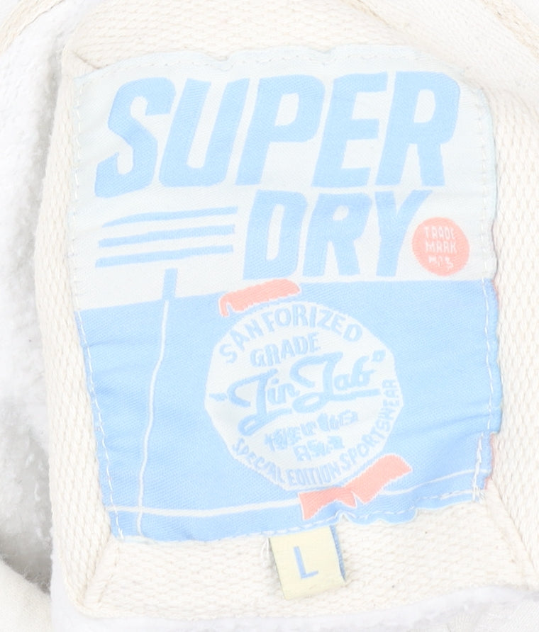 Superdry Men's White Graphic Pullover Hoodie - L