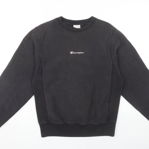 Champion Black XS Unisex Pullover Sweatshirt