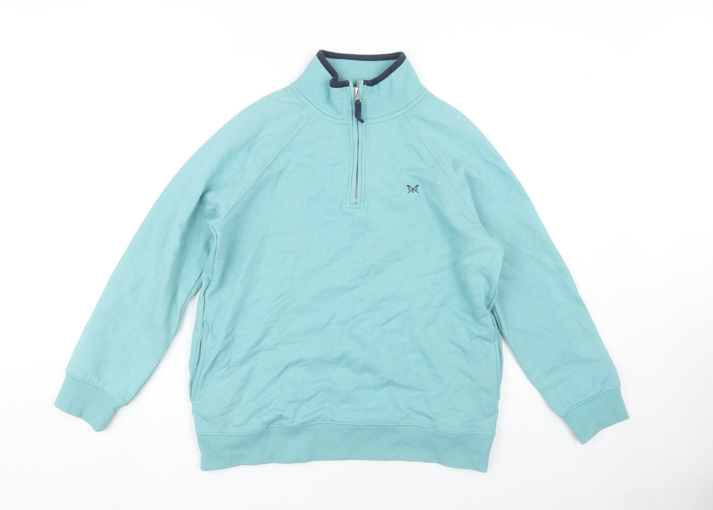 Crew Clothing Women's Blue 1/2 Zip Sweatshirt Size 14
