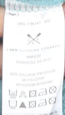 Crew Clothing Women's Blue 1/2 Zip Sweatshirt Size 14