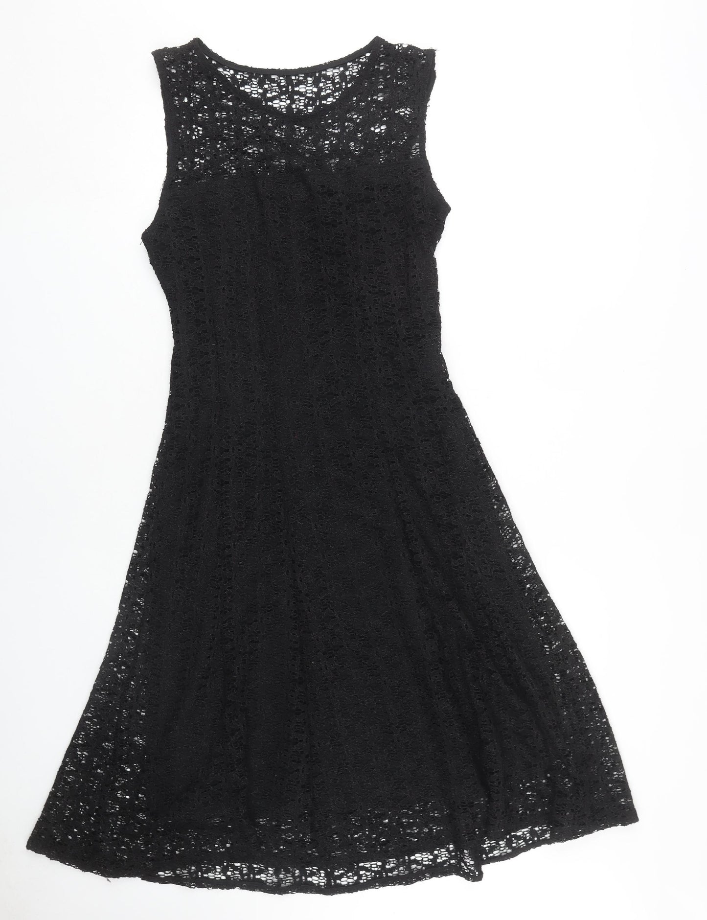 Roman Women's Black A-Line Sleeveless Dress