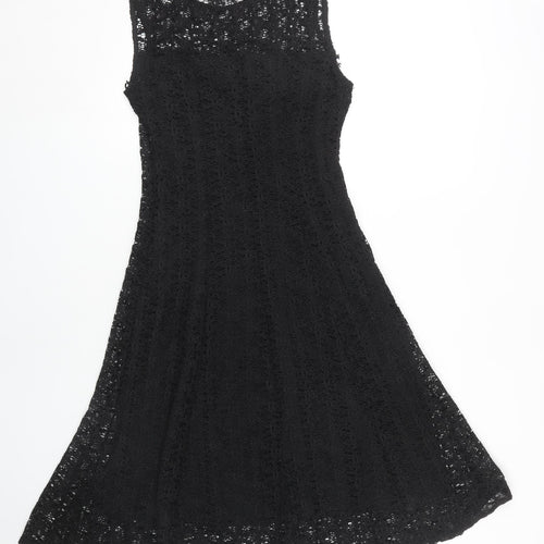 Roman Women's Black A-Line Sleeveless Dress