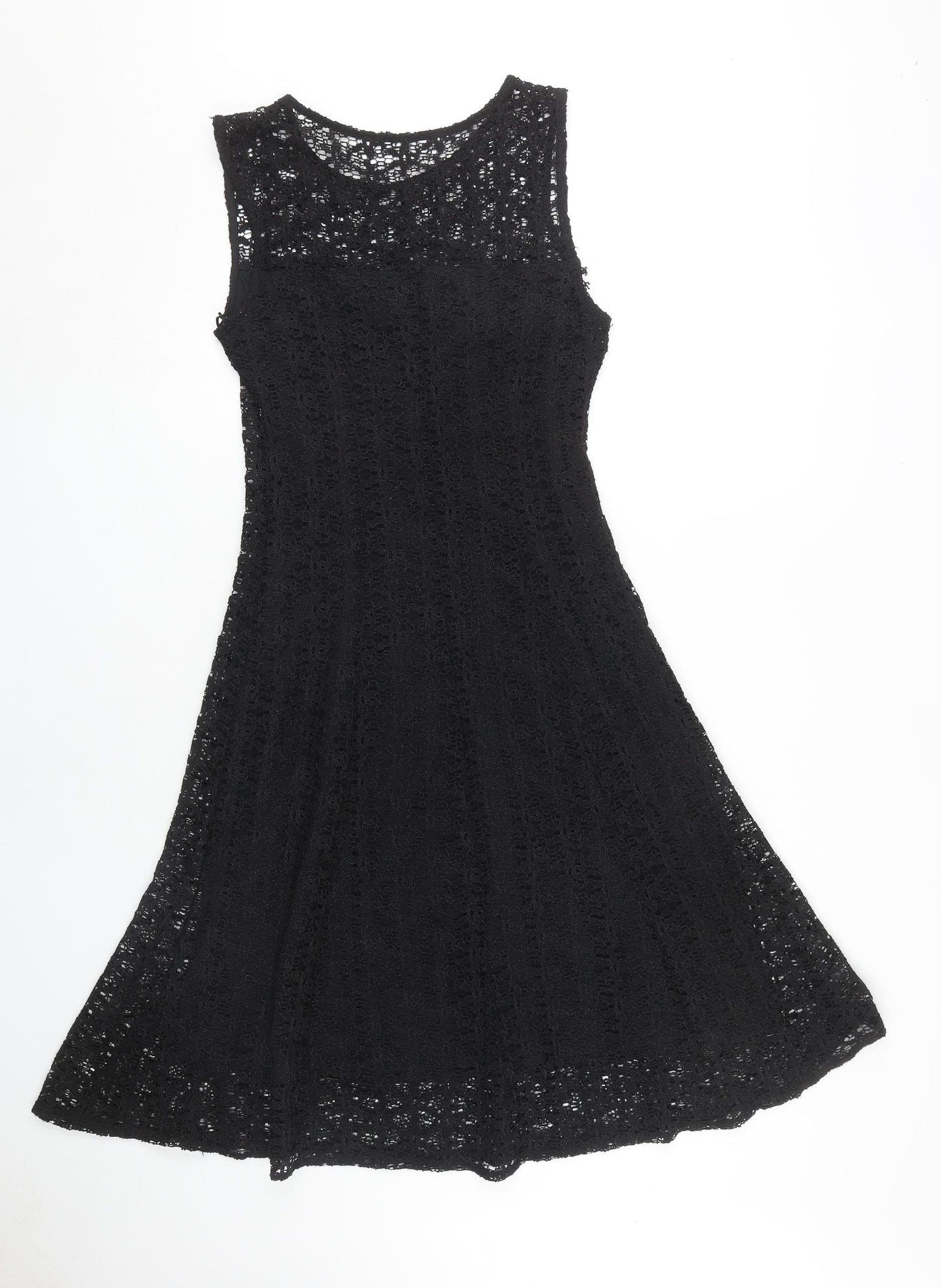 Roman Women's Black A-Line Sleeveless Dress