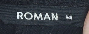 Roman Women's Black A-Line Sleeveless Dress
