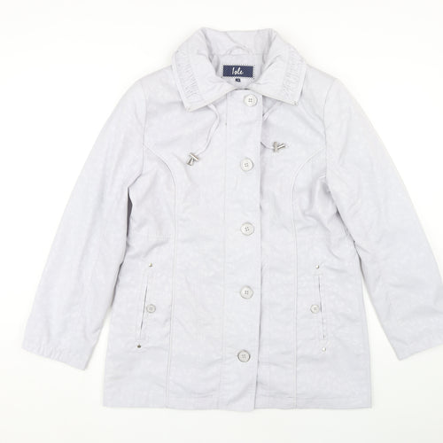 Isle Women's White Mid-Length Jacket, Size 12