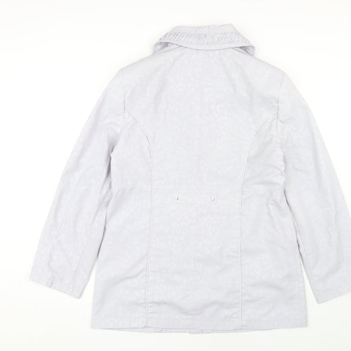 Isle Women's White Mid-Length Jacket, Size 12
