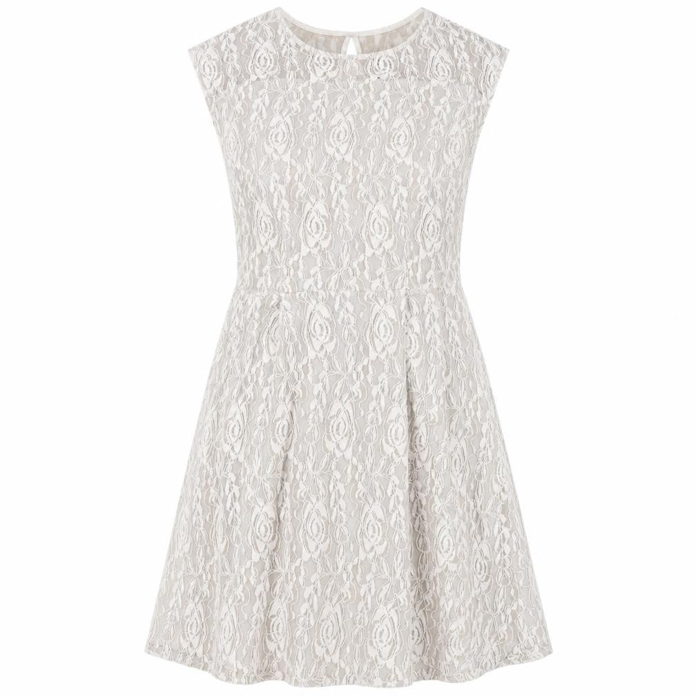 Front view of Joe Browns Women's Ivory Lace Dress, size 12