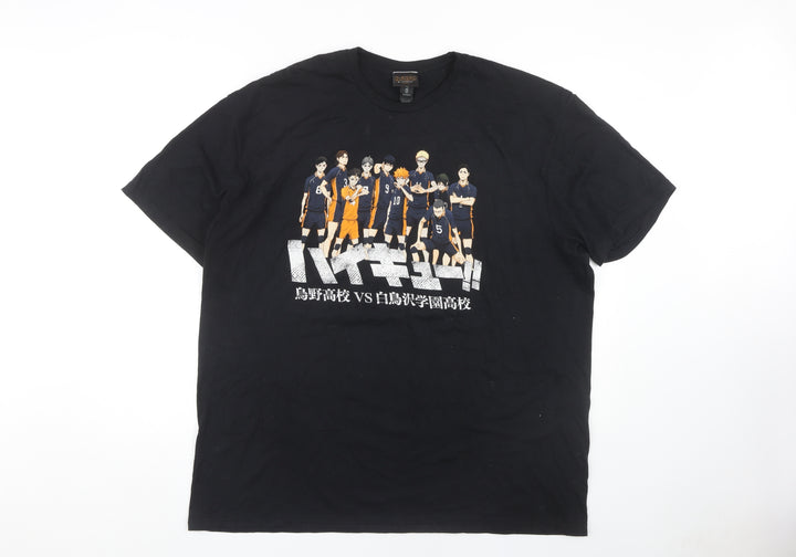 Crunchyroll Haikyuu!! Anime Black XL Men's T-Shirt