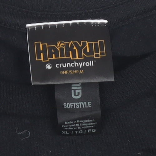 Crunchyroll Haikyuu!! Anime Black XL Men's T-Shirt