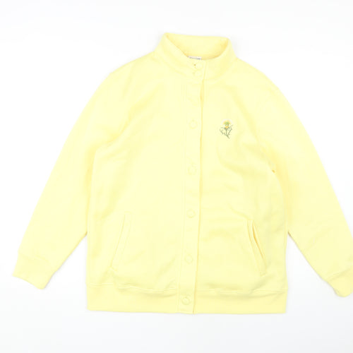 Damart Women's Yellow Cardigan, Size L 18/20, Polyester Blend