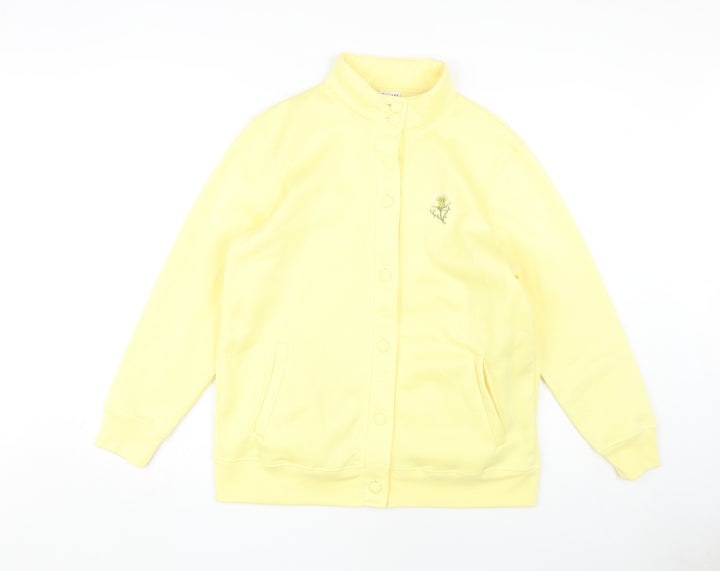 Damart Women's Yellow Cardigan, Size L 18/20, Polyester Blend