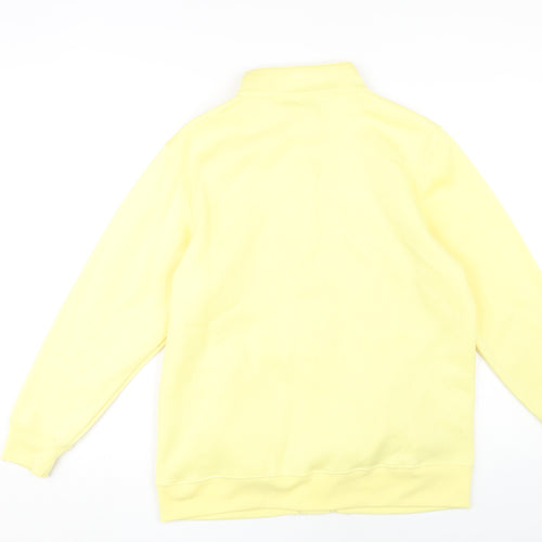 Damart Women's Yellow Cardigan, Size L 18/20, Polyester Blend