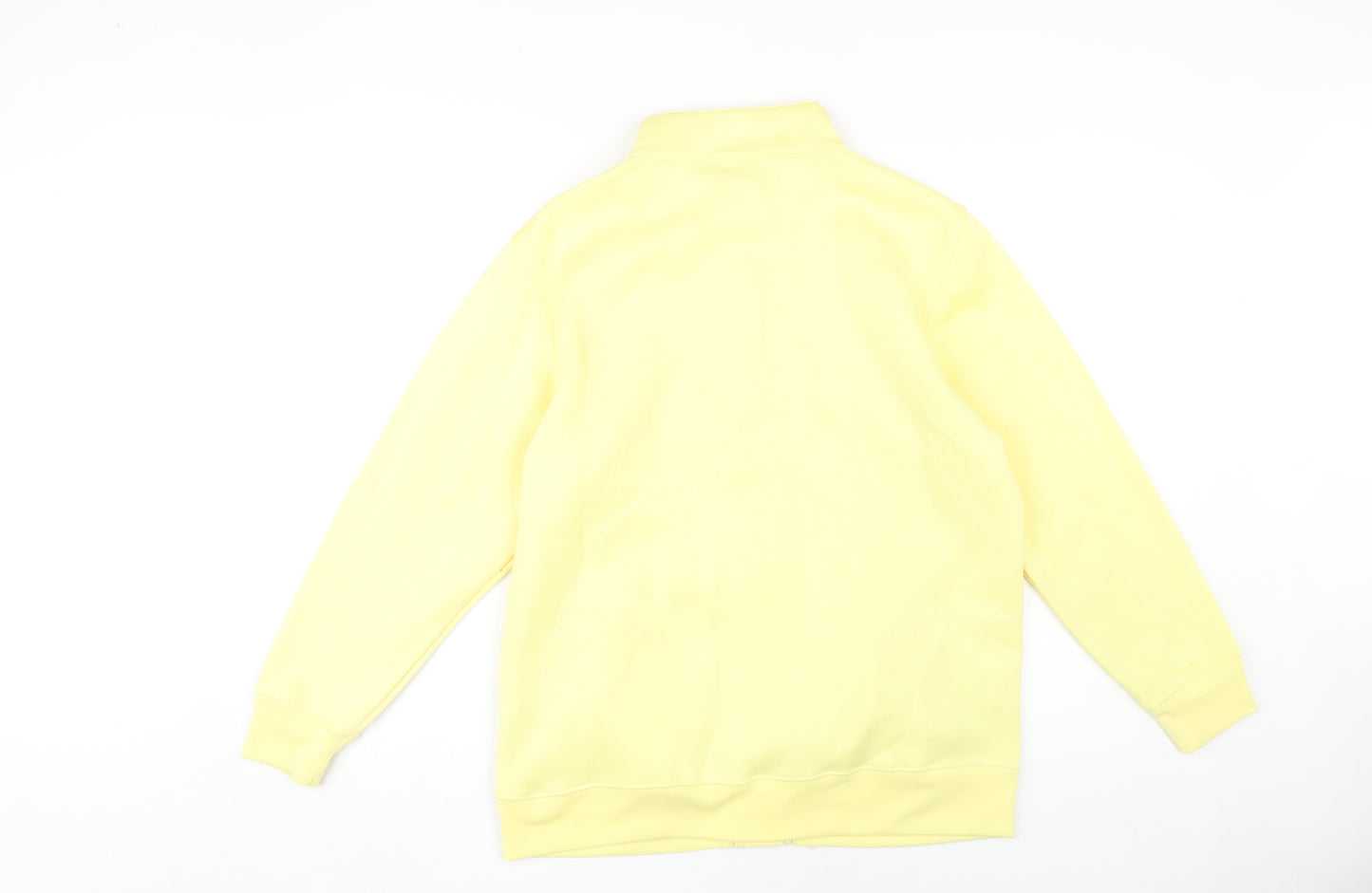 Damart Women's Yellow Cardigan, Size L 18/20, Polyester Blend