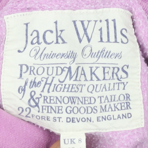 Jack Wills Pink Women's Pullover Hoodie Size 8
