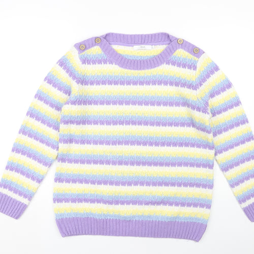 ISLE Women's Multicoloured Striped Jumper Size 12