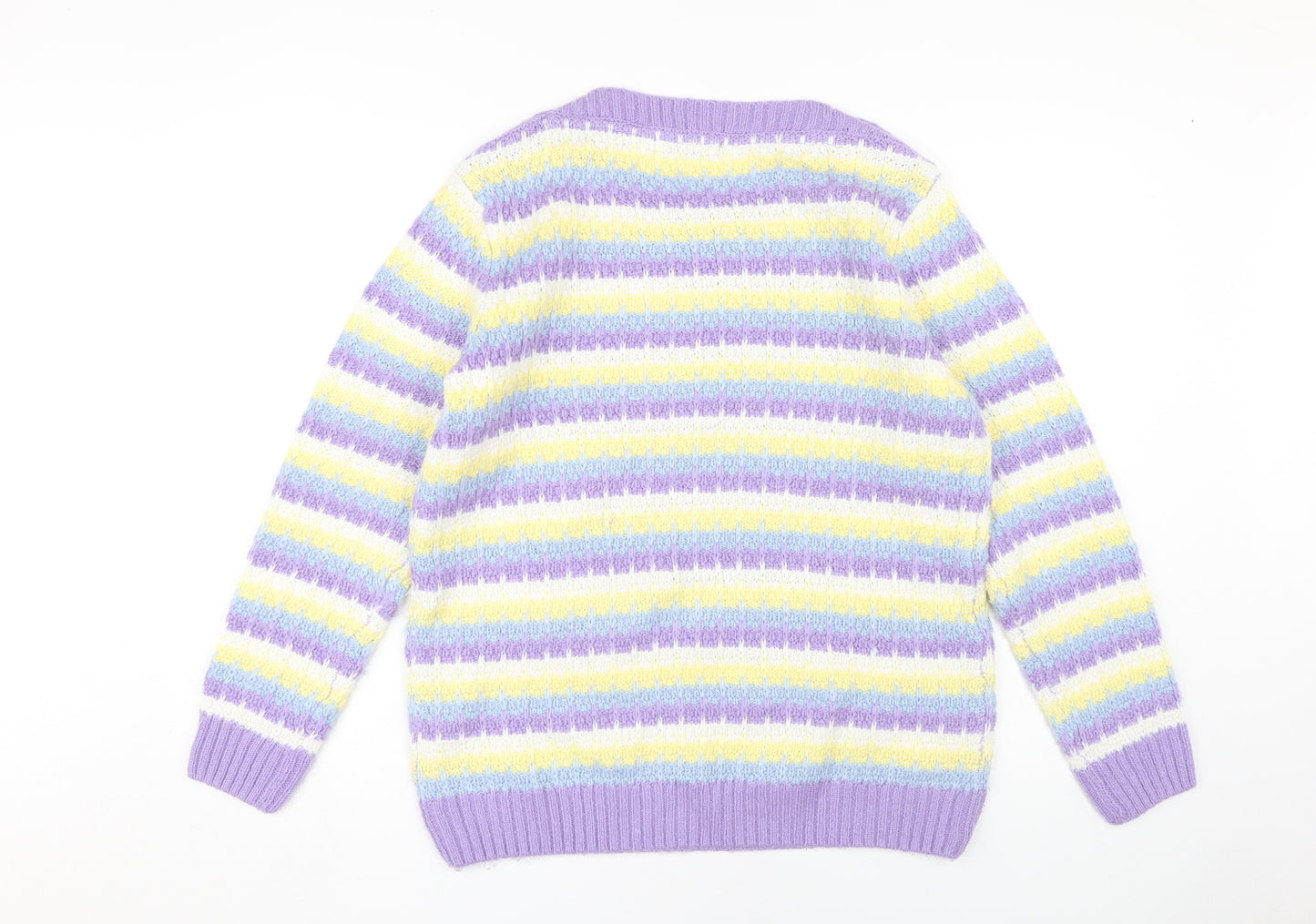 ISLE Women's Multicoloured Striped Jumper Size 12