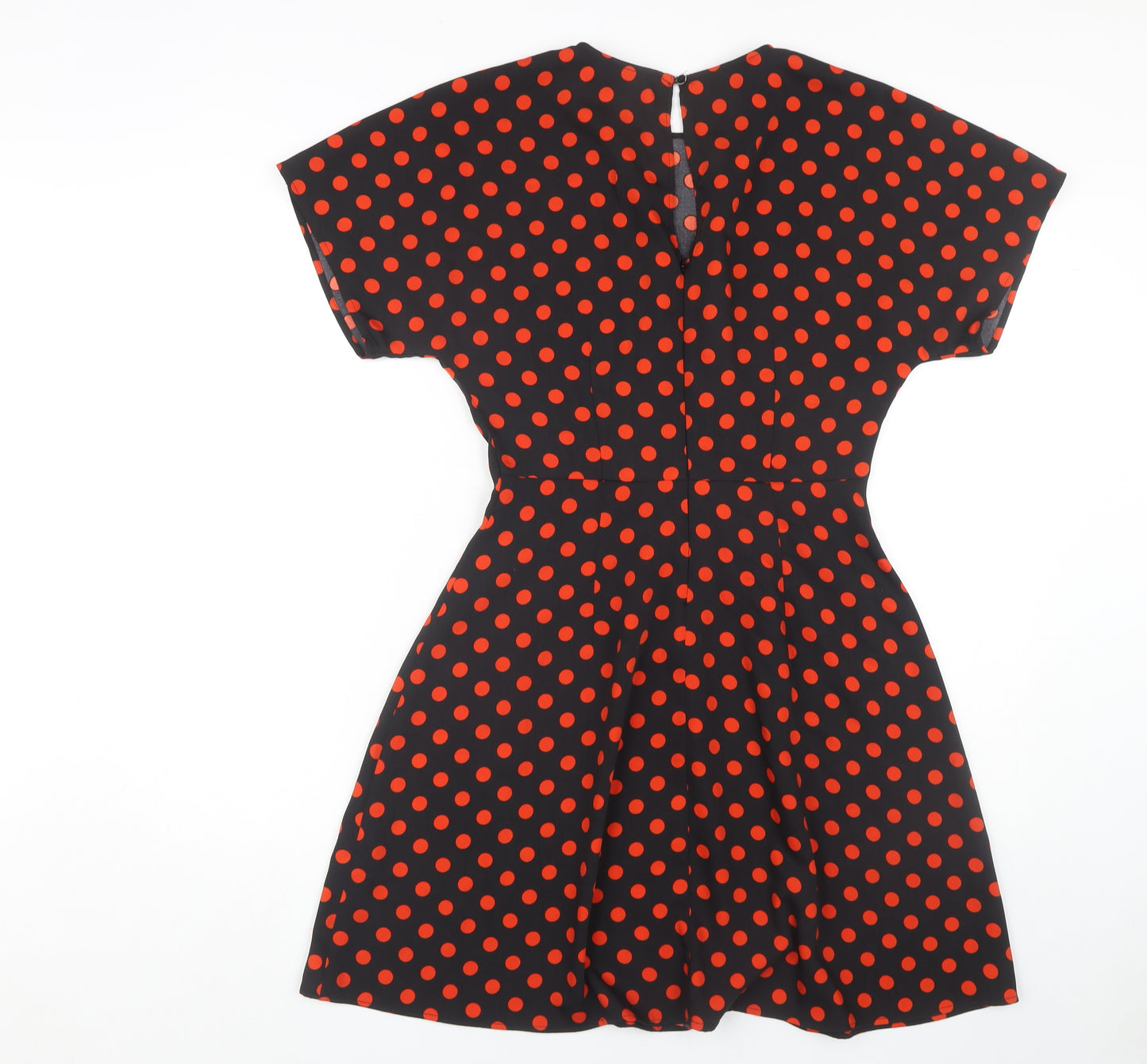 Warehouse Women's Black Polka Dot A-Line Dress