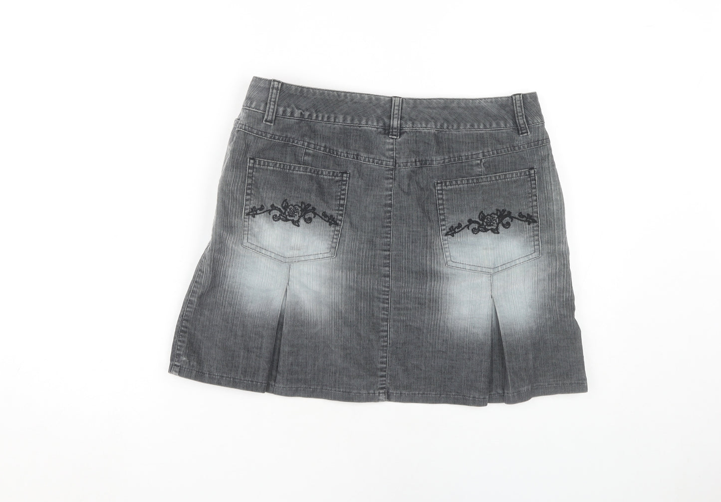 Next Women's Grey Knee A-Line Skirt, Size 12