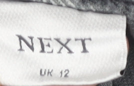 Next Women's Grey Knee A-Line Skirt, Size 12