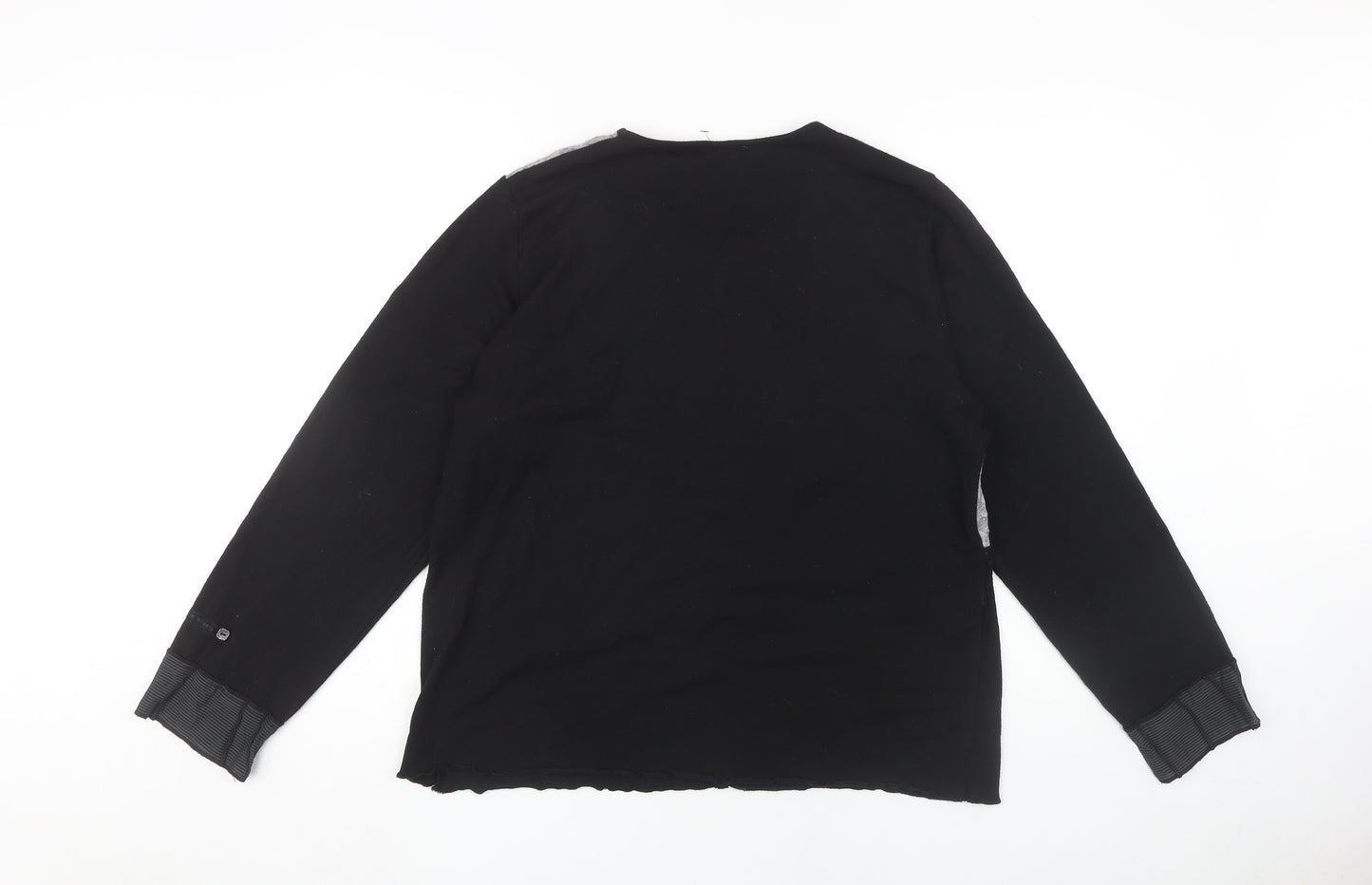 Lewinger Women's Black Floral Patchwork T-Shirt Size 6