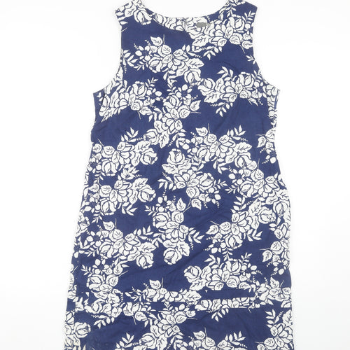 BHS Women’s Blue Floral Sleeveless Dress Size 12