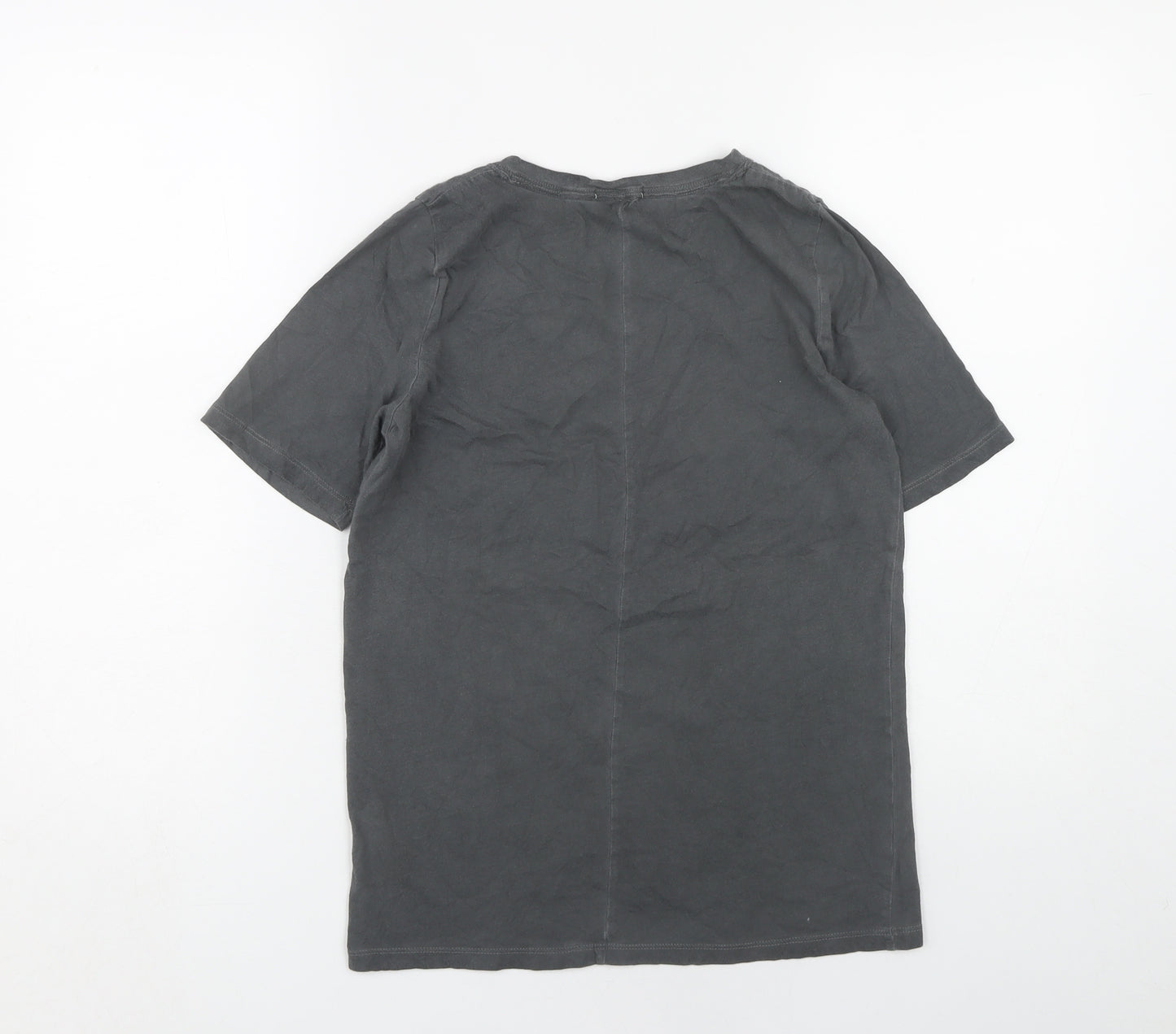 Gap Women's Grey V-Neck T-Shirt, Size S, Cotton