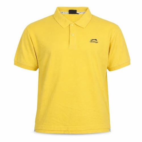 Slazenger Men's Yellow Polo Shirt, Size M, Short Sleeve