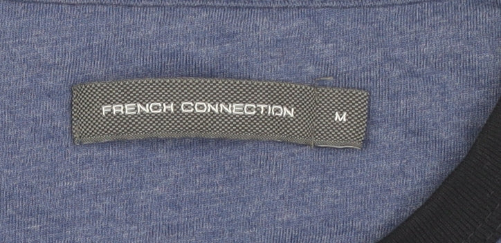 French Connection Men's Blue Crew Neck T-Shirt, M