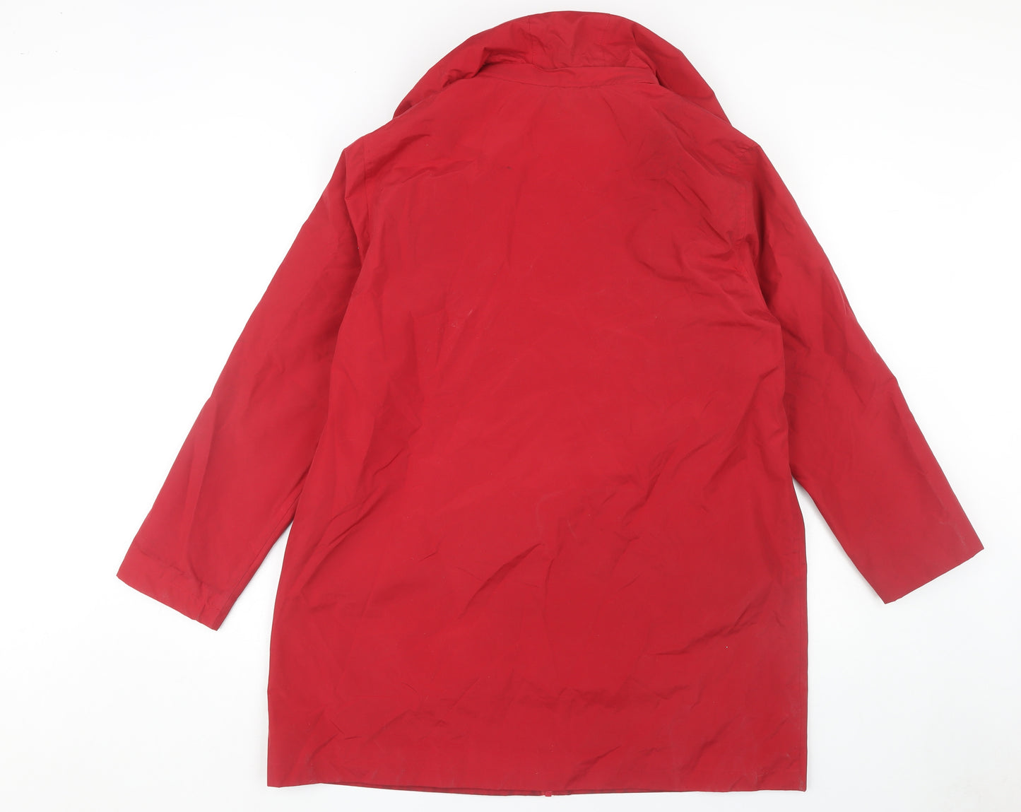 Bonmarché Women's Red Rain Coat Size 14 Hooded