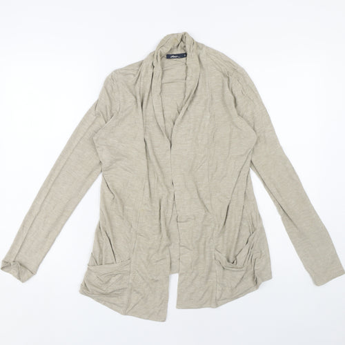 Dash Women's Beige Open Front Cardigan, Size 10, Lightweight