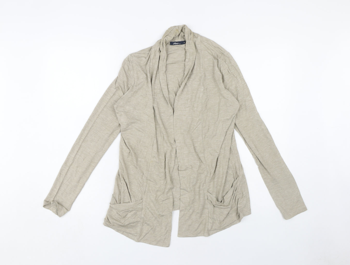 Dash Women's Beige Open Front Cardigan, Size 10, Lightweight