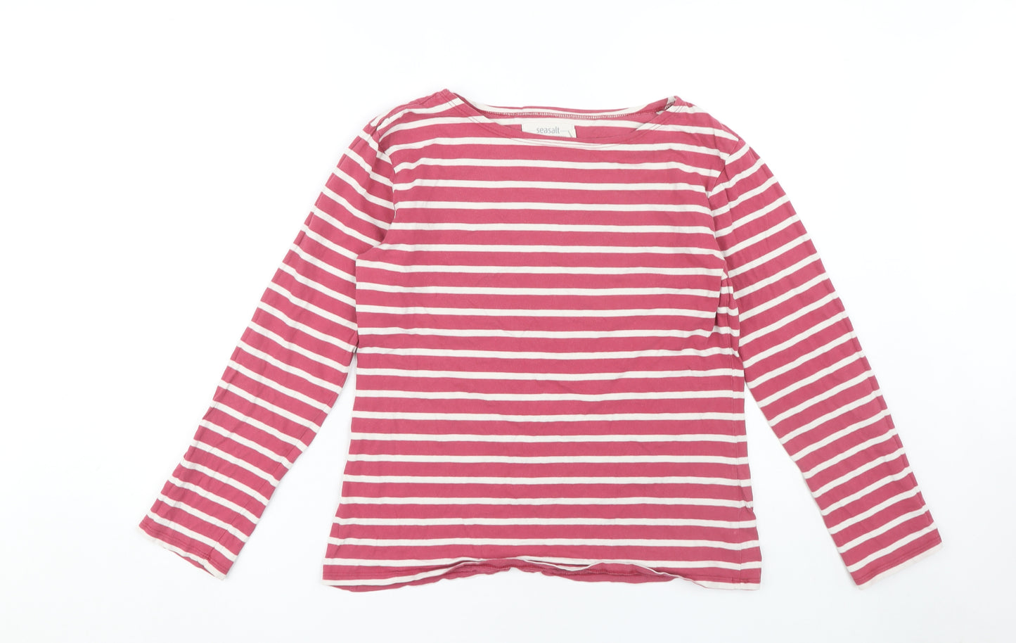 Seasalt Women's Pink Striped T-Shirt Size 12