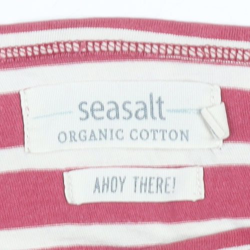 Seasalt Women's Pink Striped T-Shirt Size 12