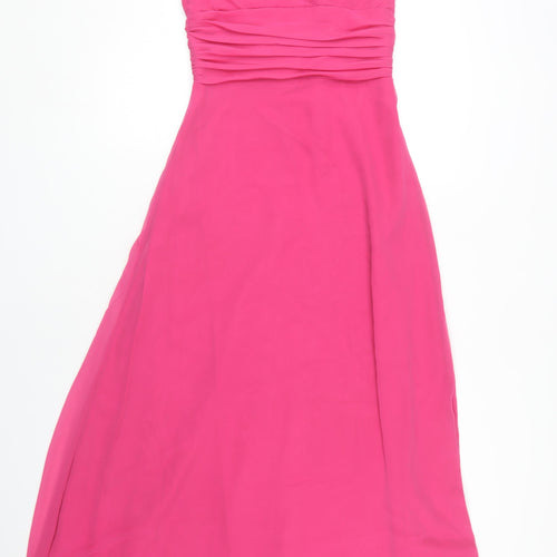 Jim Hjelm Pink Chiffon A-Line Dress Size 6