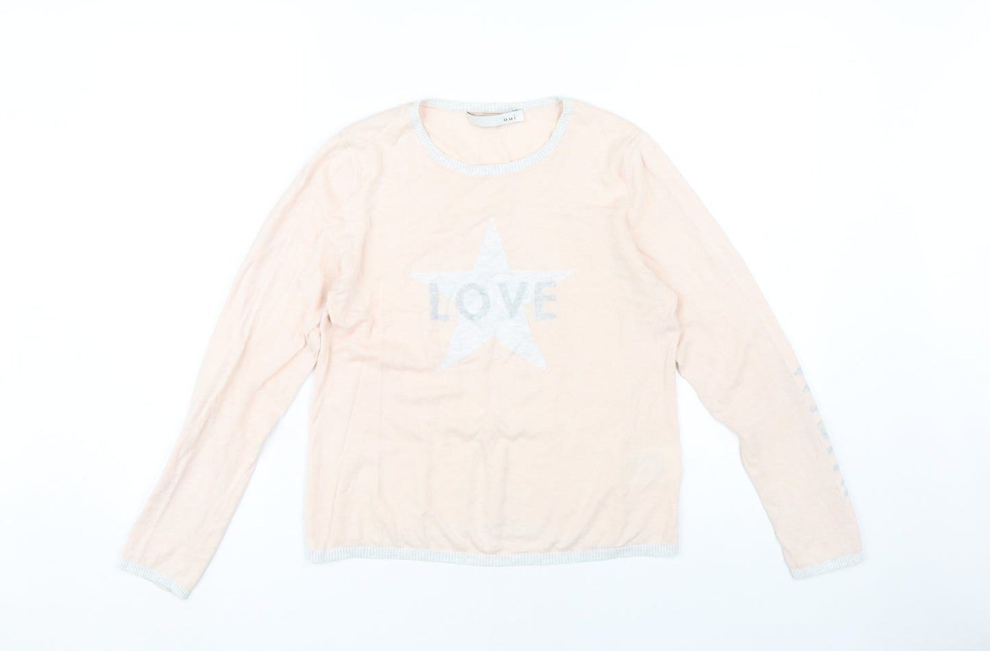 Oui Women's Ivory Pullover Jumper Size 6