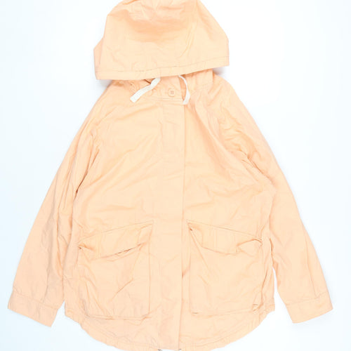 Monki Women’s Orange Anorak XS Jacket with Hood