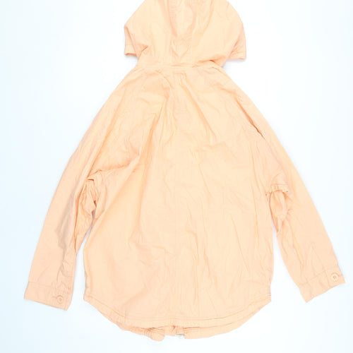 Monki Women’s Orange Anorak XS Jacket with Hood