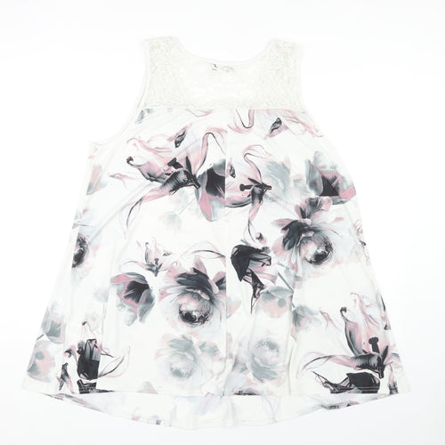 Yours Women's Plus Floral Lace Tank 22 Spring/Summer
