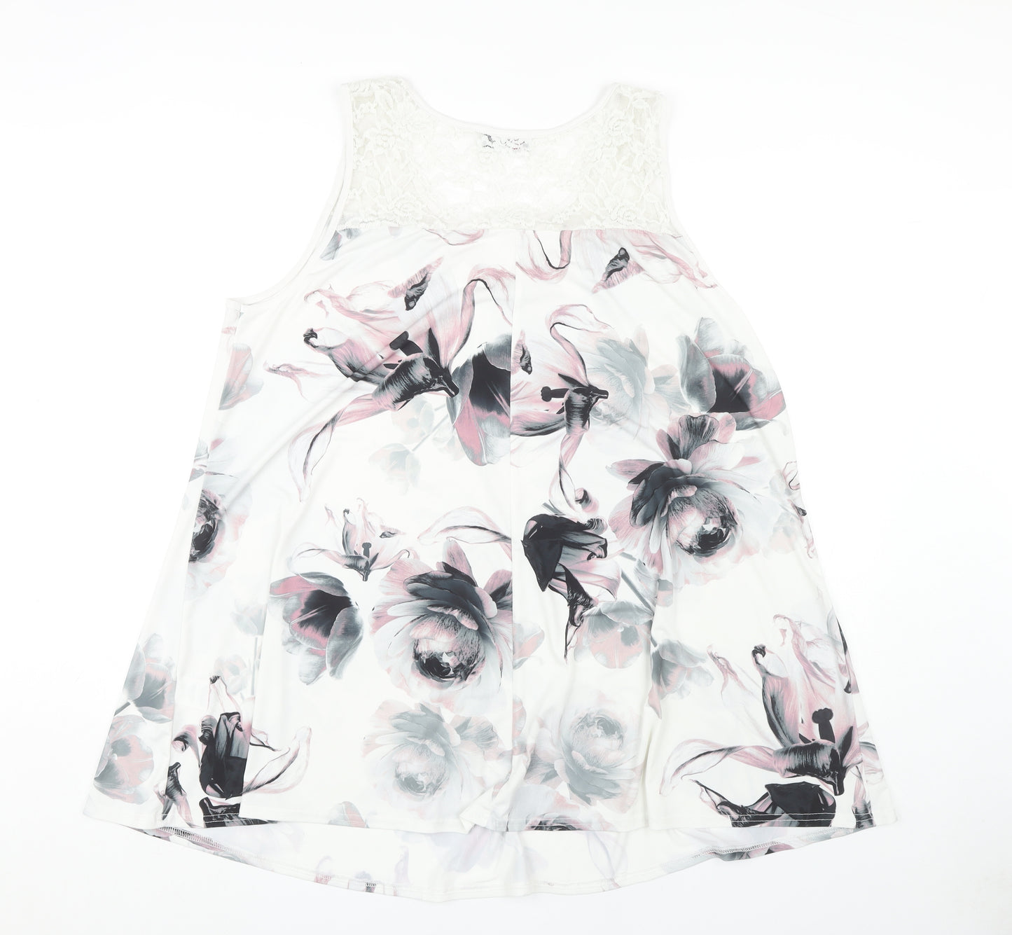 Yours Women's Plus Floral Lace Tank 22 Spring/Summer