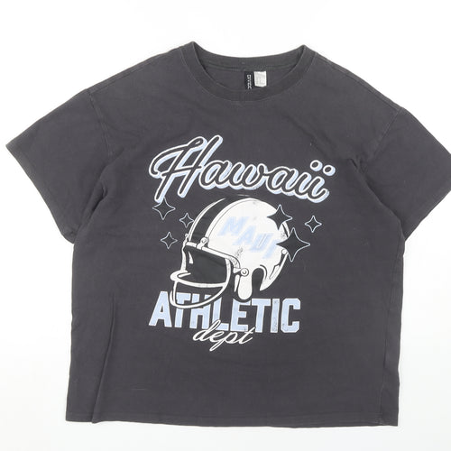 H&M Women's Black Sports T-Shirt Size 12